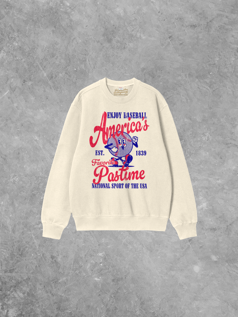 Underground Original Design: Enjoy Baseball, America's Favorite Boxy Cotton Sweatshirt