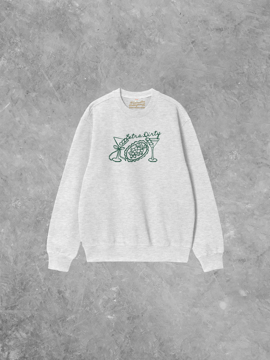 Underground Original Design: Extra Dirty Martini, Boxy Cotton 90's Sweatshirt