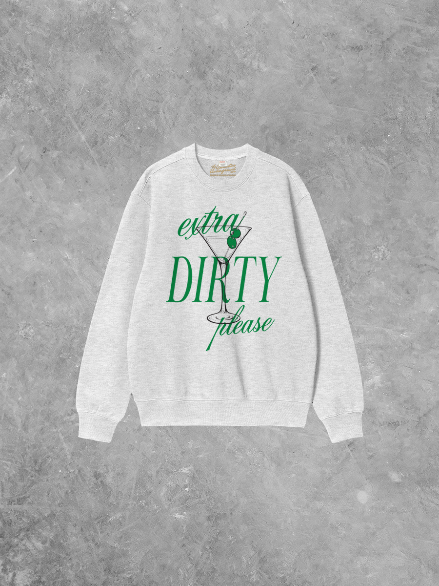 Underground Original Design: Extra Dirty Martini Oversized Boxy Cotton Sweatshirt