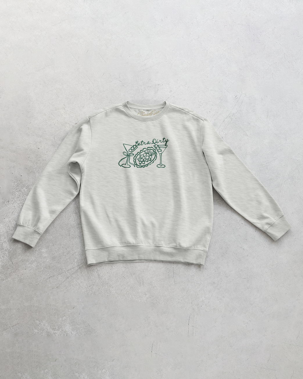 Underground Original Design: Extra Dirty Martini, Oversized 90's Sustainable Sweatshirt