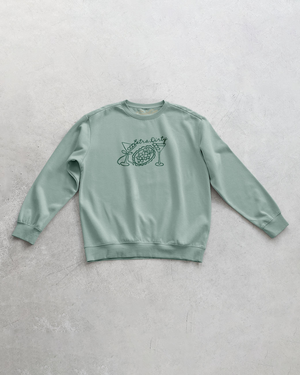 Underground Original Design: Extra Dirty Martini, Oversized 90's Sustainable Sweatshirt