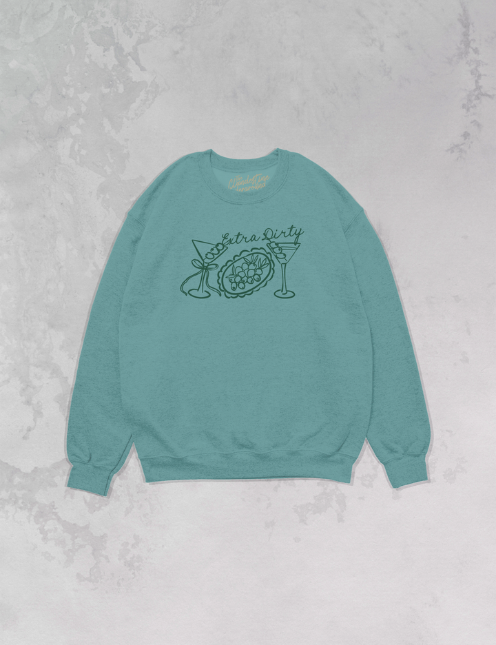 Underground Original Design: Extra Dirty Martini, Oversized 90's Sustainable Sweatshirt