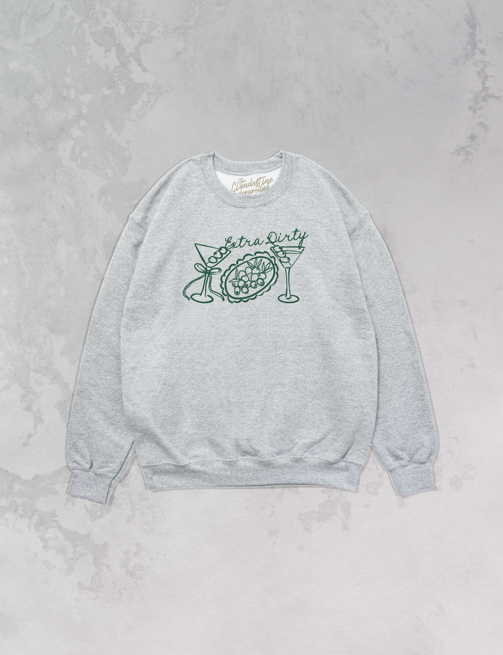 Underground Original Design: Extra Dirty Martini, Oversized 90's Sustainable Sweatshirt