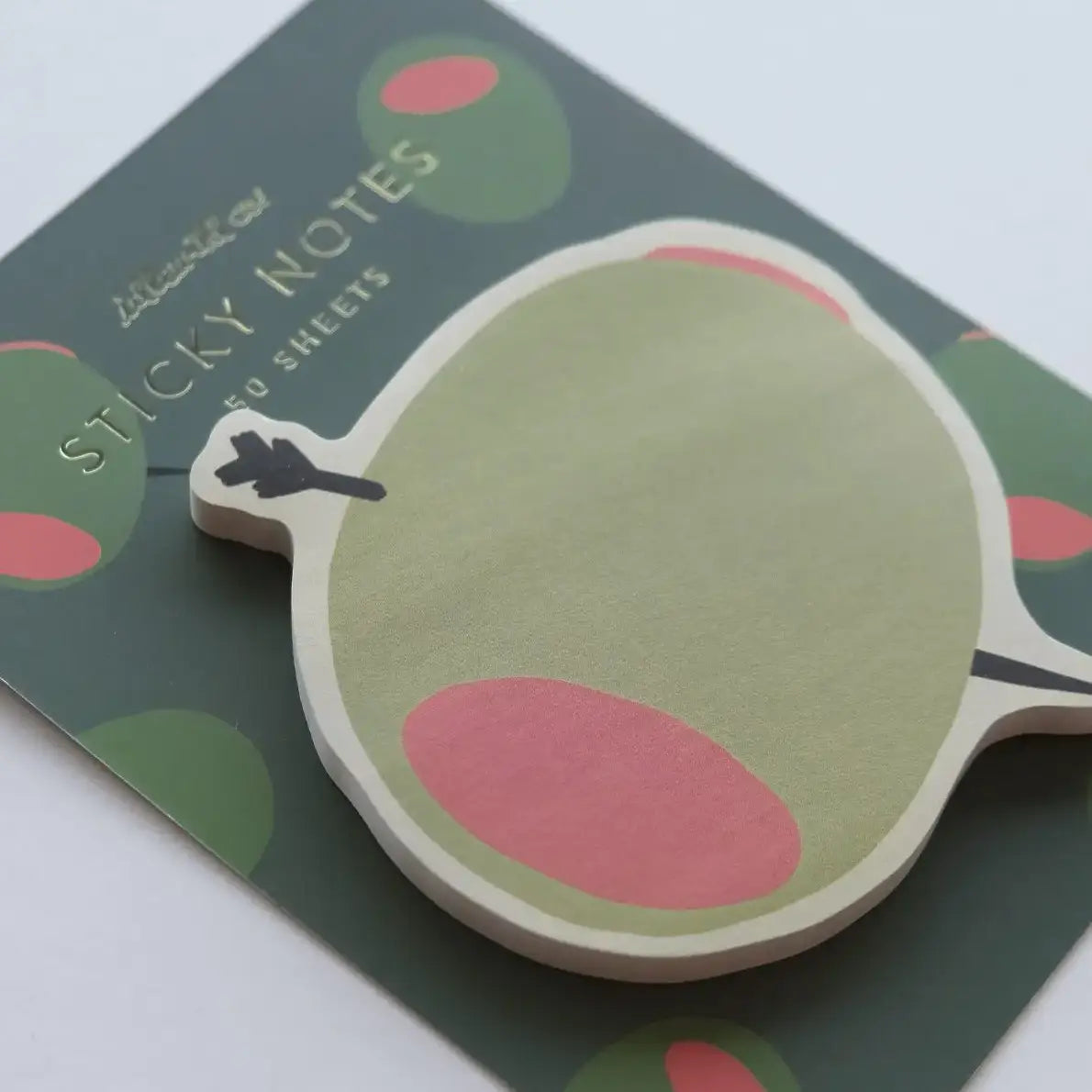 Olive, Die-Cut Sticky Notepads