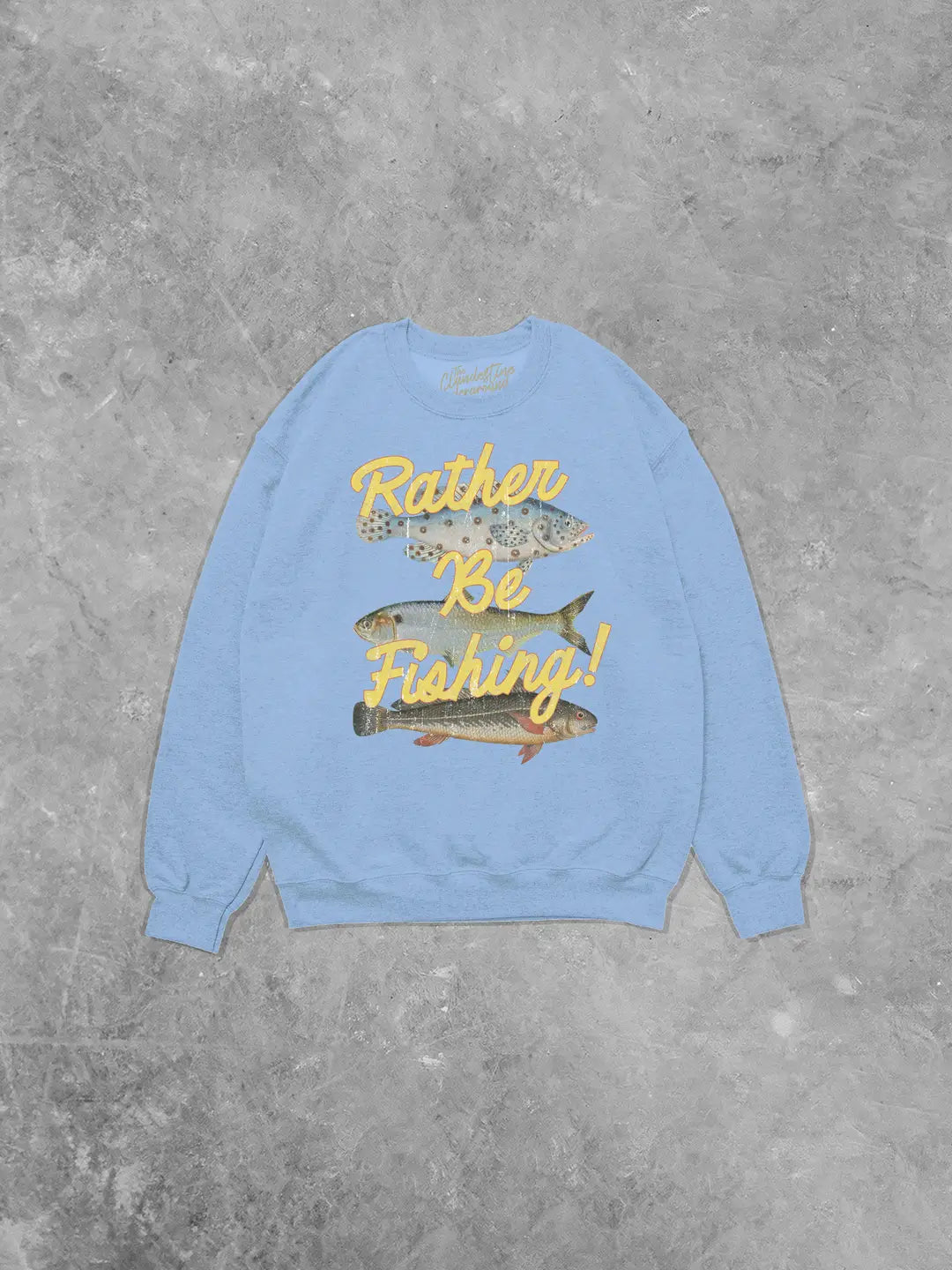 Rather Be Fishing, Summer Cotton Blend Gildan Sweatshirt