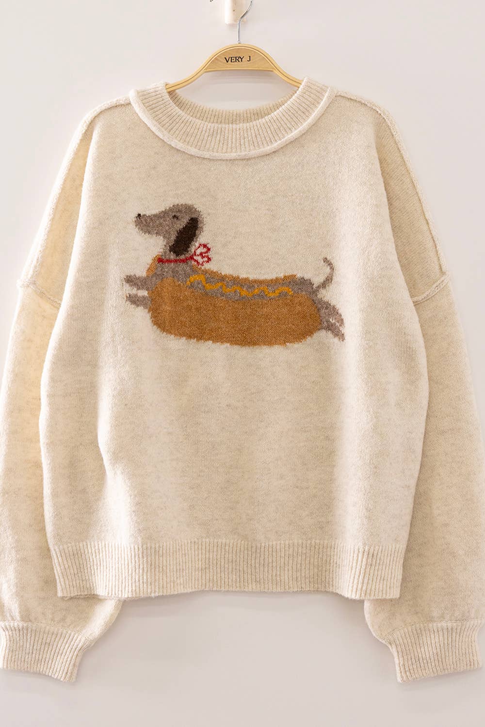 Hot Dog Dachshund Graphic Sweater