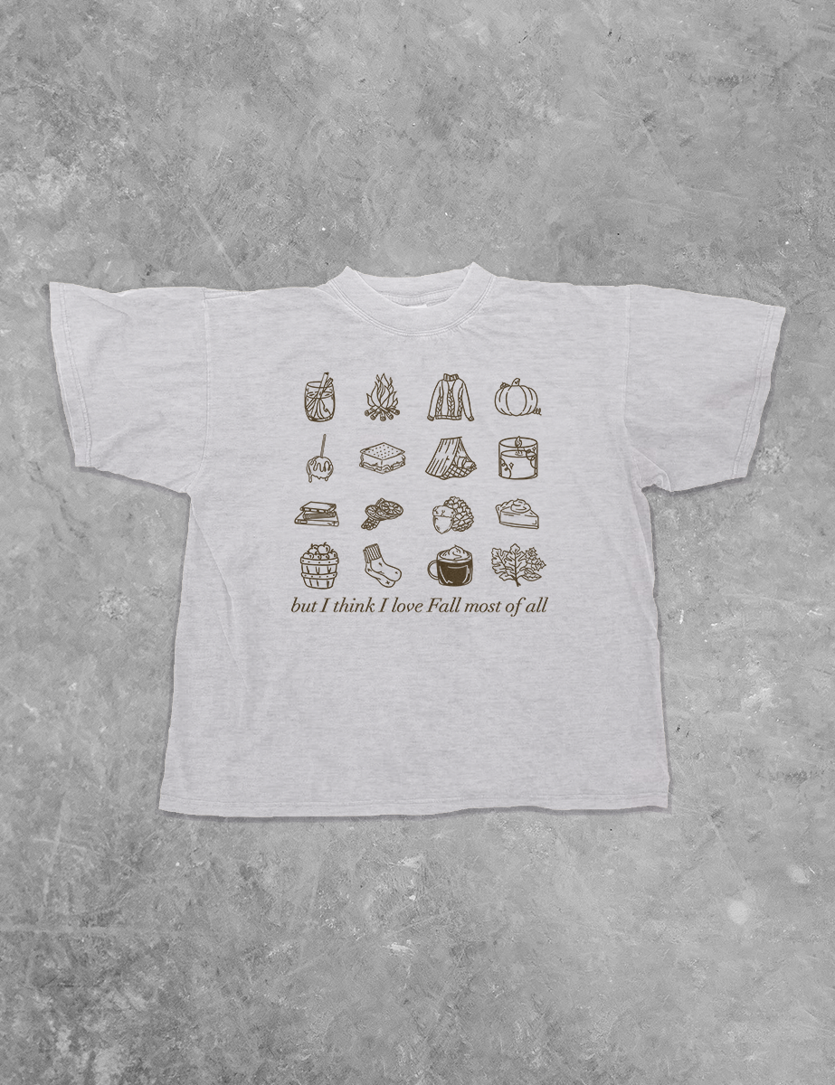 Underground Original Design: Love Fall Most of All Boxy Cotton T-Shirt