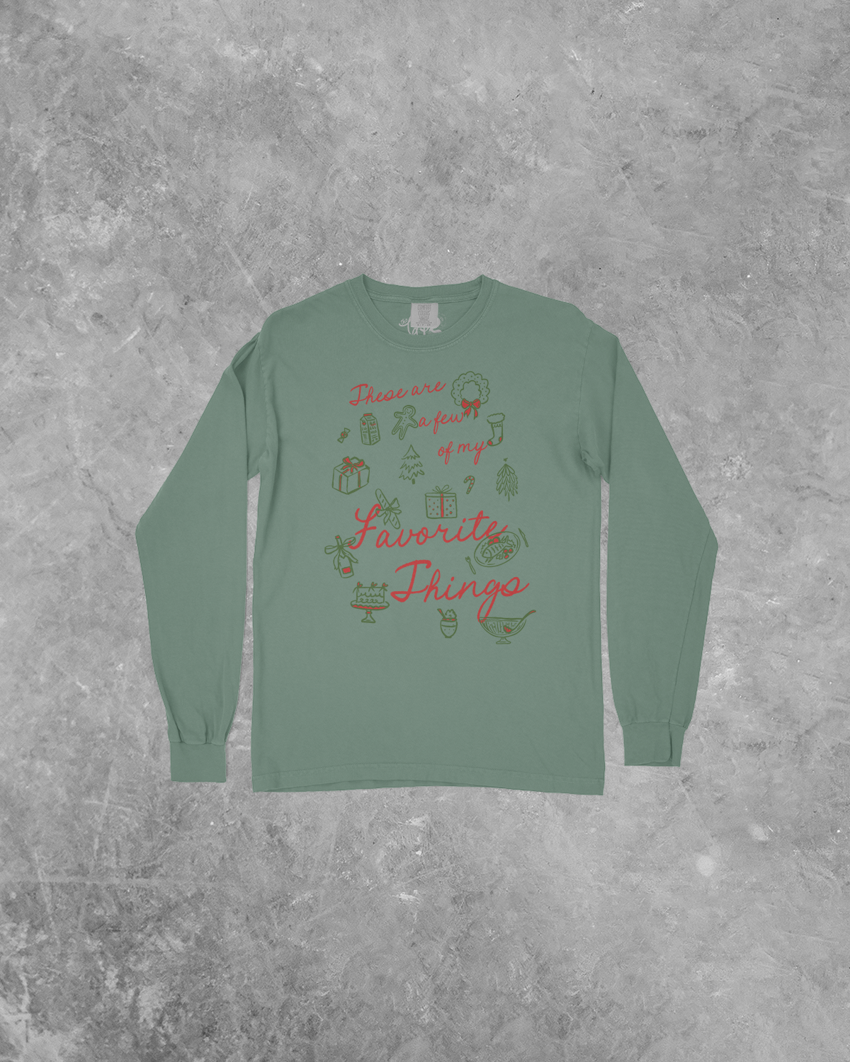 Underground OG: Few of My Favorite Things, Christmas Comfort Colors Long Sleeve