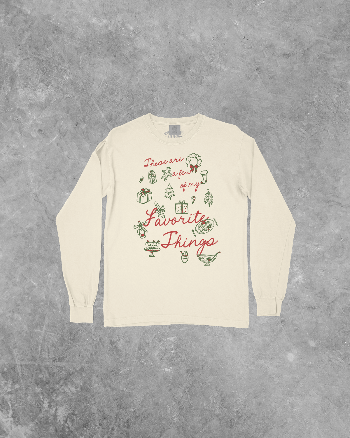 Underground OG: Few of My Favorite Things, Christmas Comfort Colors Long Sleeve