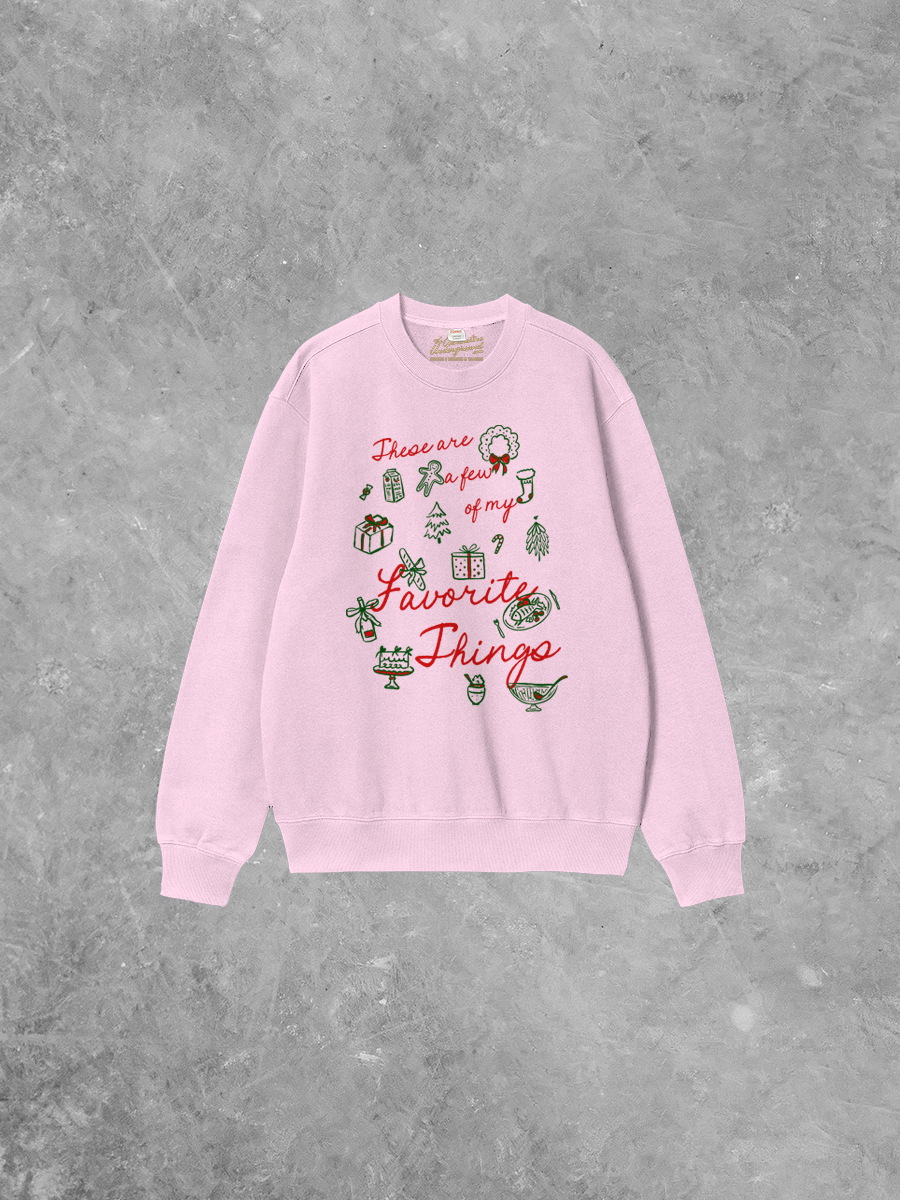 Underground Original Design: A Few of My Favorite Things, Holiday Boxy Cotton Sweatshirt