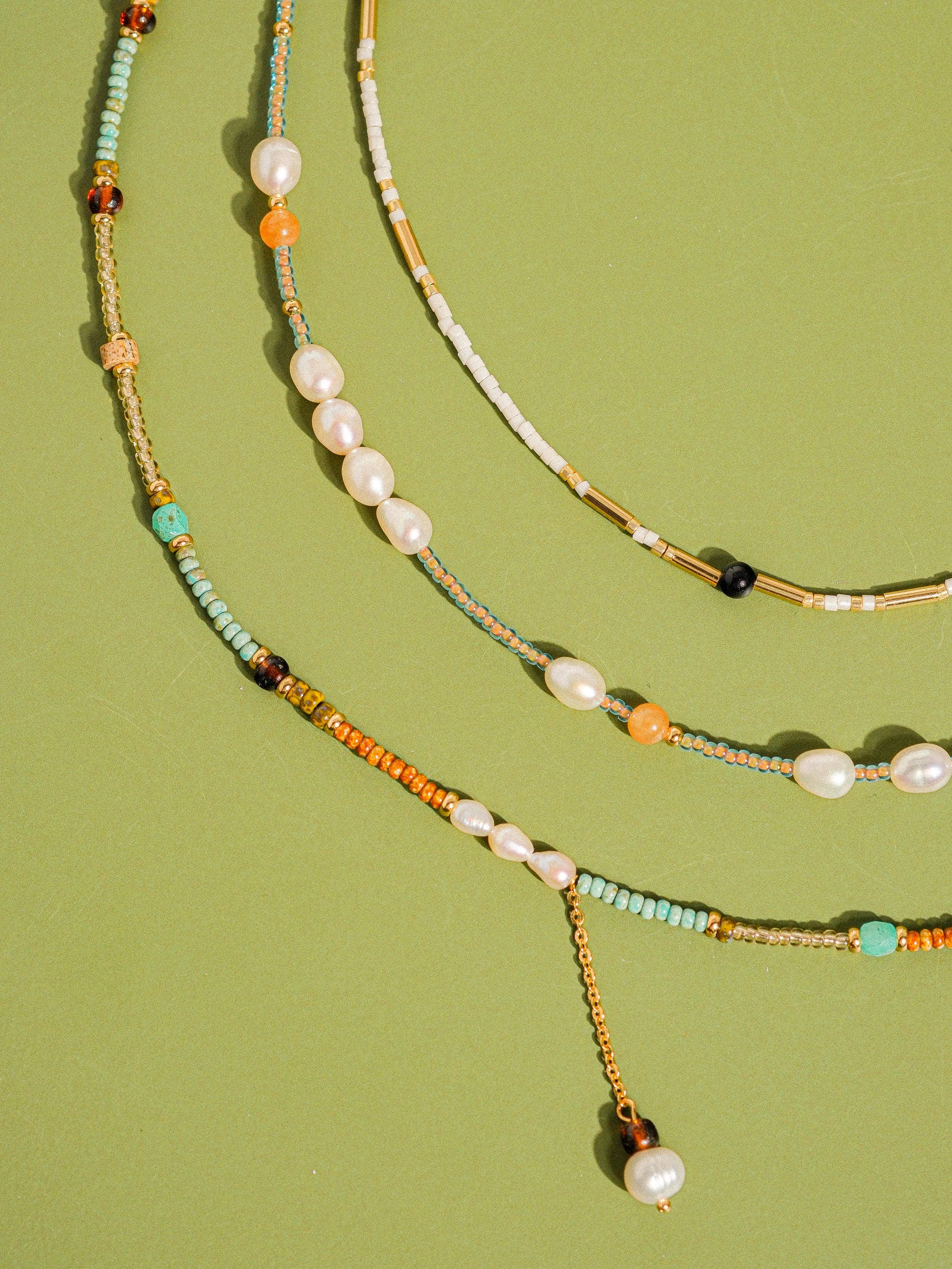 18K Handmade Bohemian Beaded Stack Necklaces