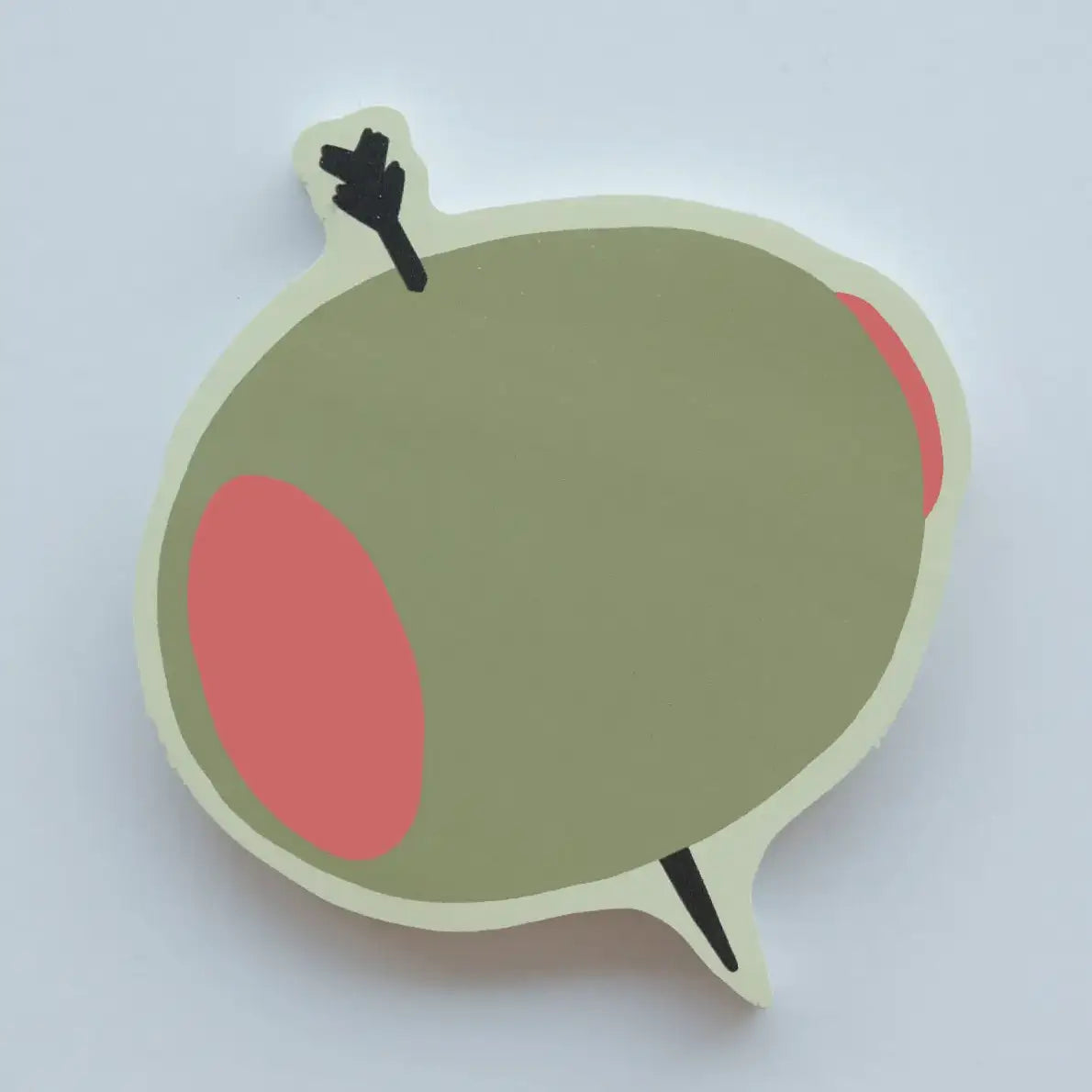 Olive, Die-Cut Sticky Notepads