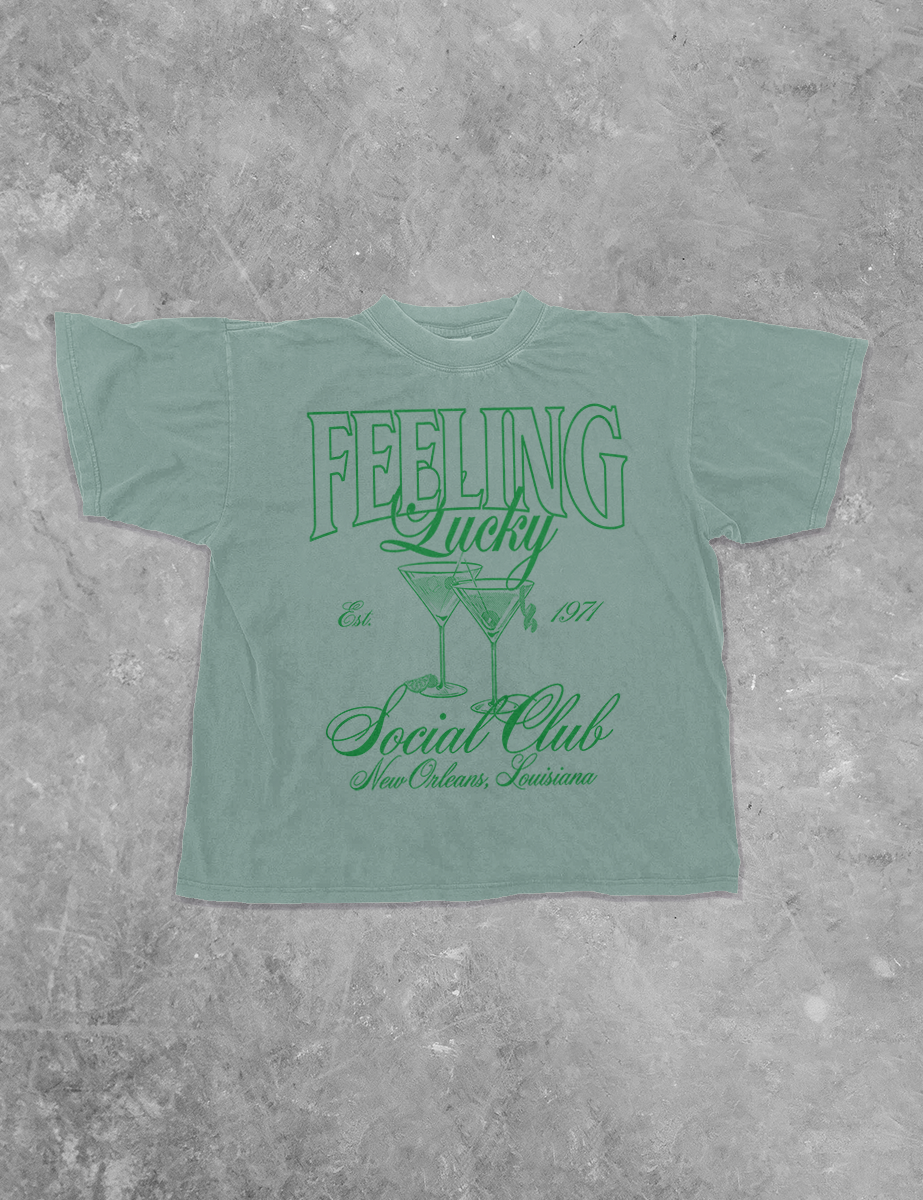 Underground Original Design: Feeling Lucky Social Club Boxy Cotton TShirt