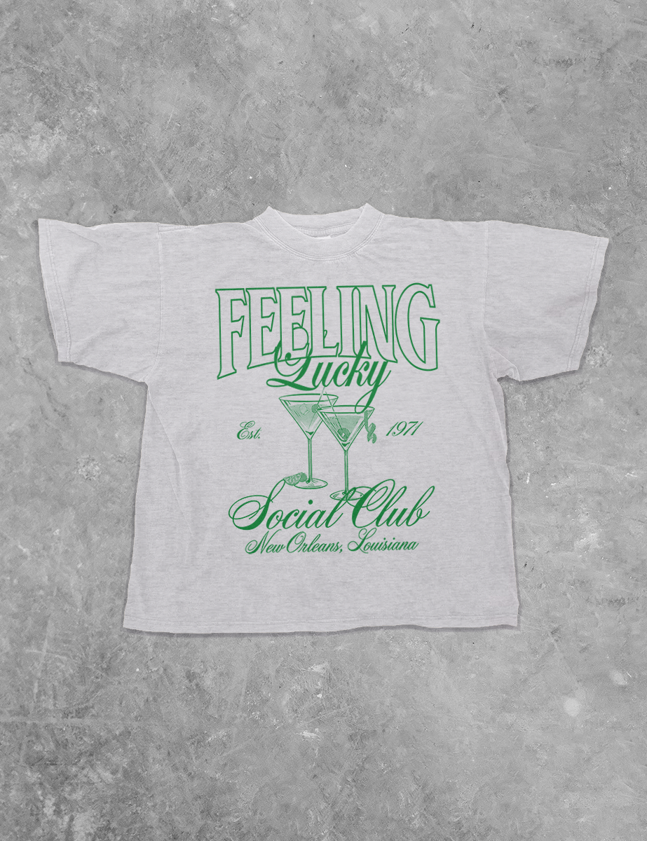 Underground Original Design: Feeling Lucky Social Club Boxy Cotton TShirt