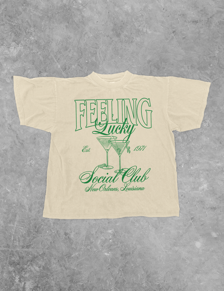 Underground Original Design: Feeling Lucky Social Club Boxy Cotton TShirt