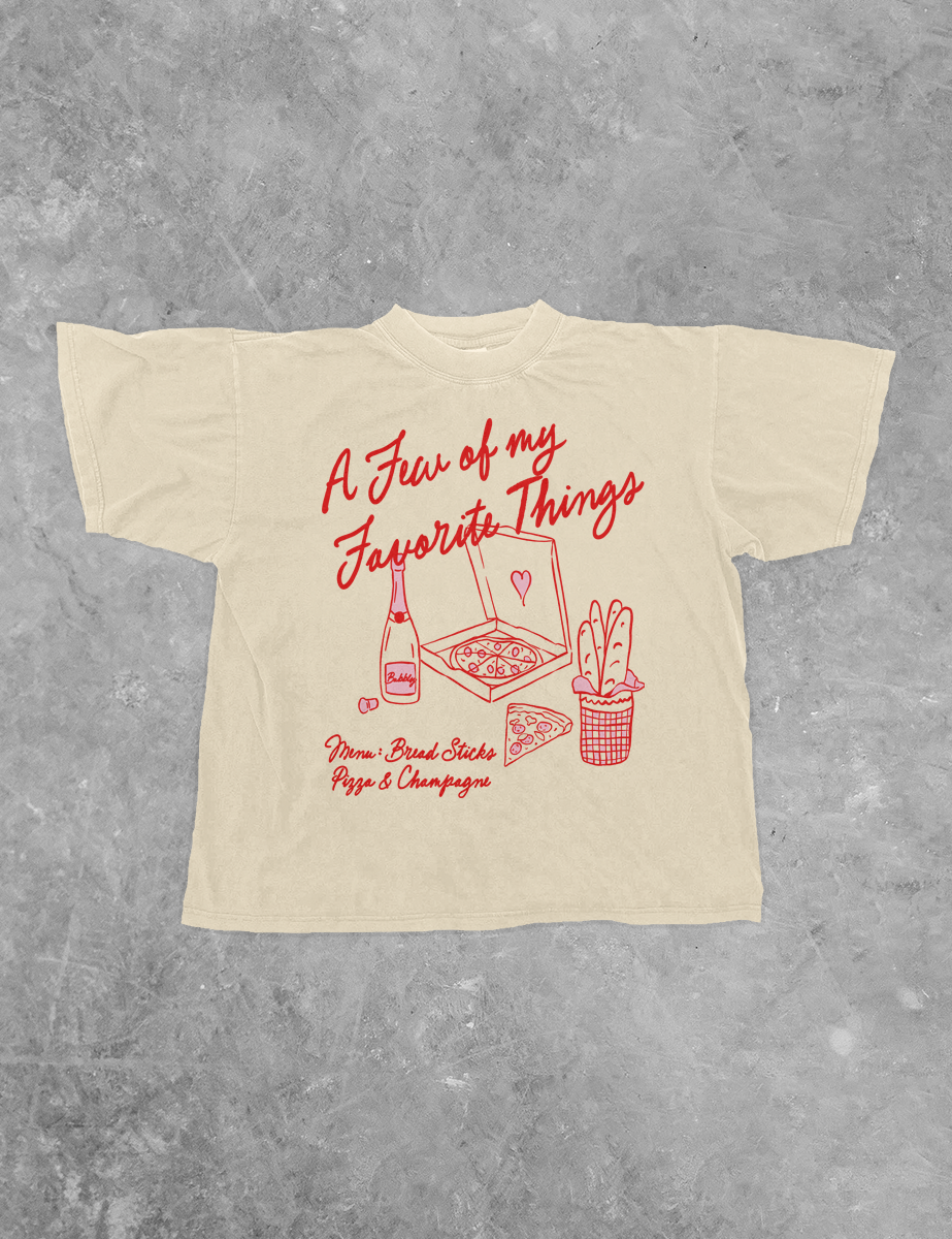 Underground Original Design: Pizza & Champagne, Favorite Things Boxy Cotton TShirt