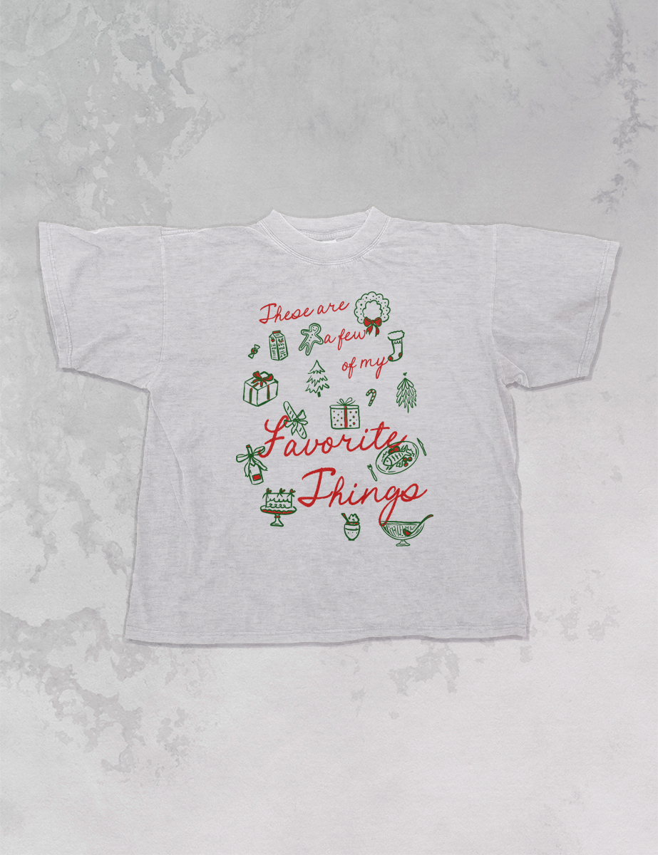 Underground Original Design: Few of My Favorite Things, Holiday Boxy Cotton T-Shirt