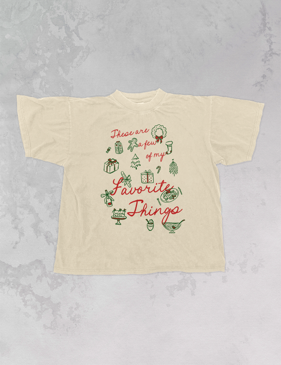 Underground Original Design: Few of My Favorite Things, Holiday Boxy Cotton T-Shirt