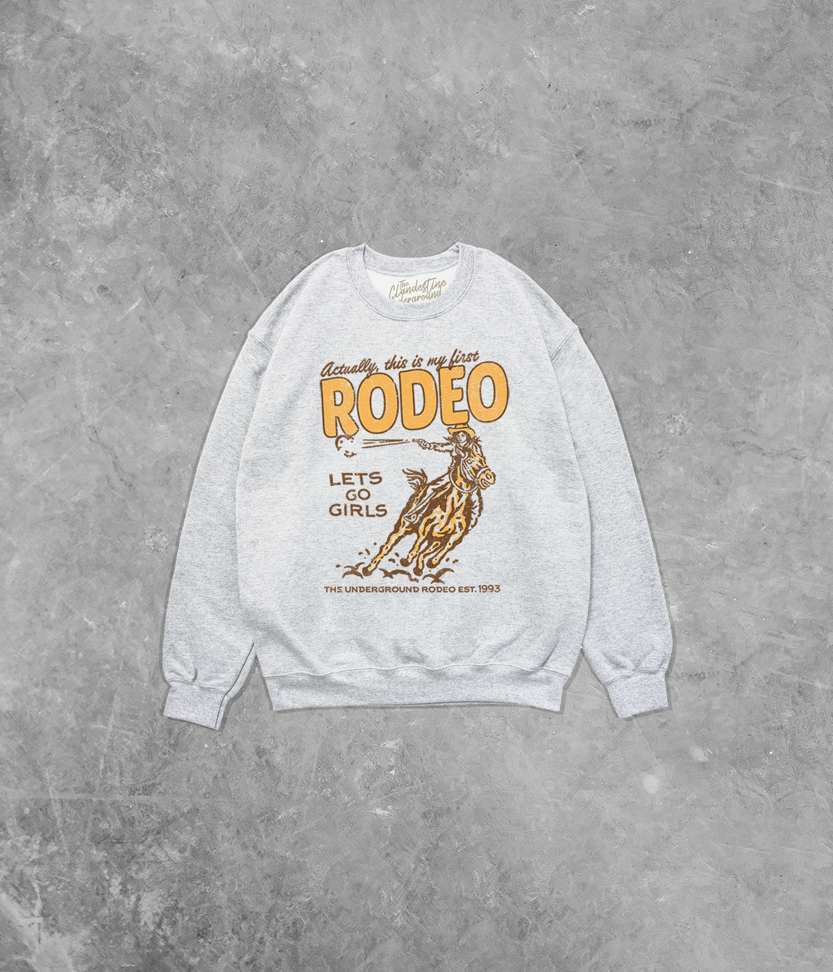This is My First Rodeo, Western Cotton Blend Gildan Sweatshirt