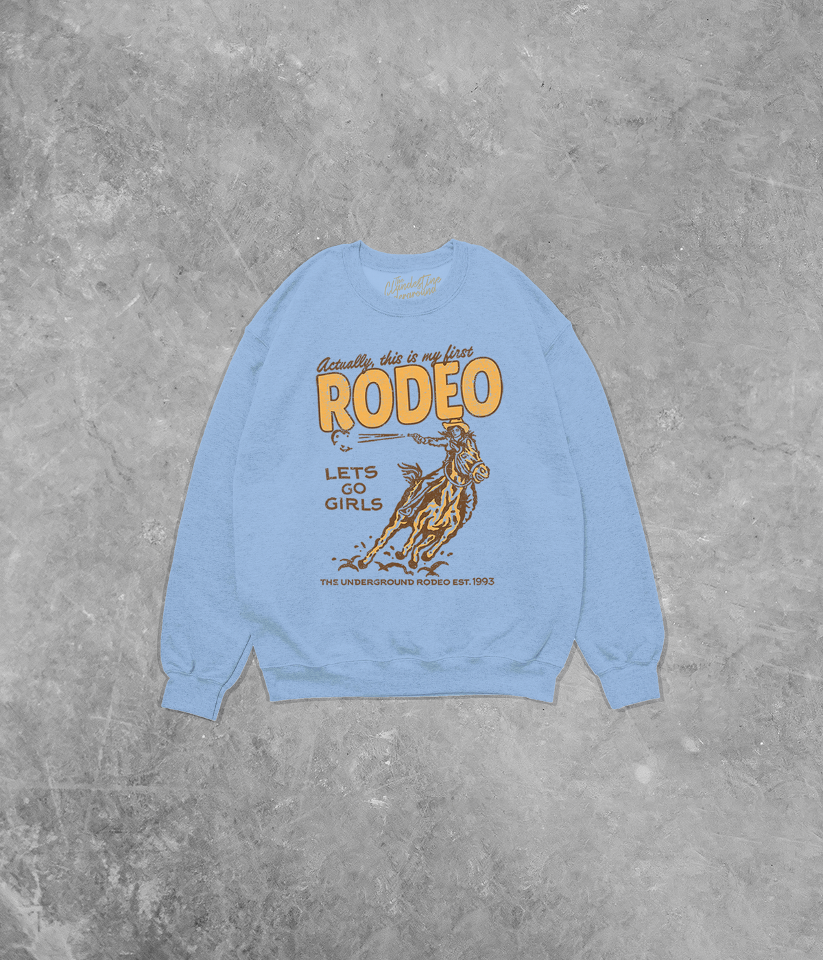 This is My First Rodeo, Western Cotton Blend Gildan Sweatshirt