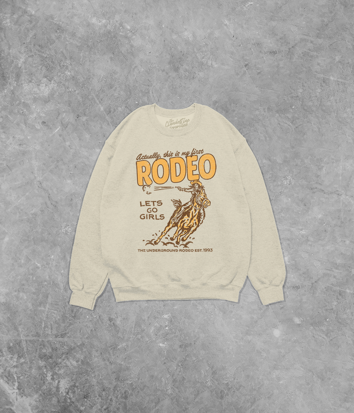 This is My First Rodeo, Western Cotton Blend Gildan Sweatshirt