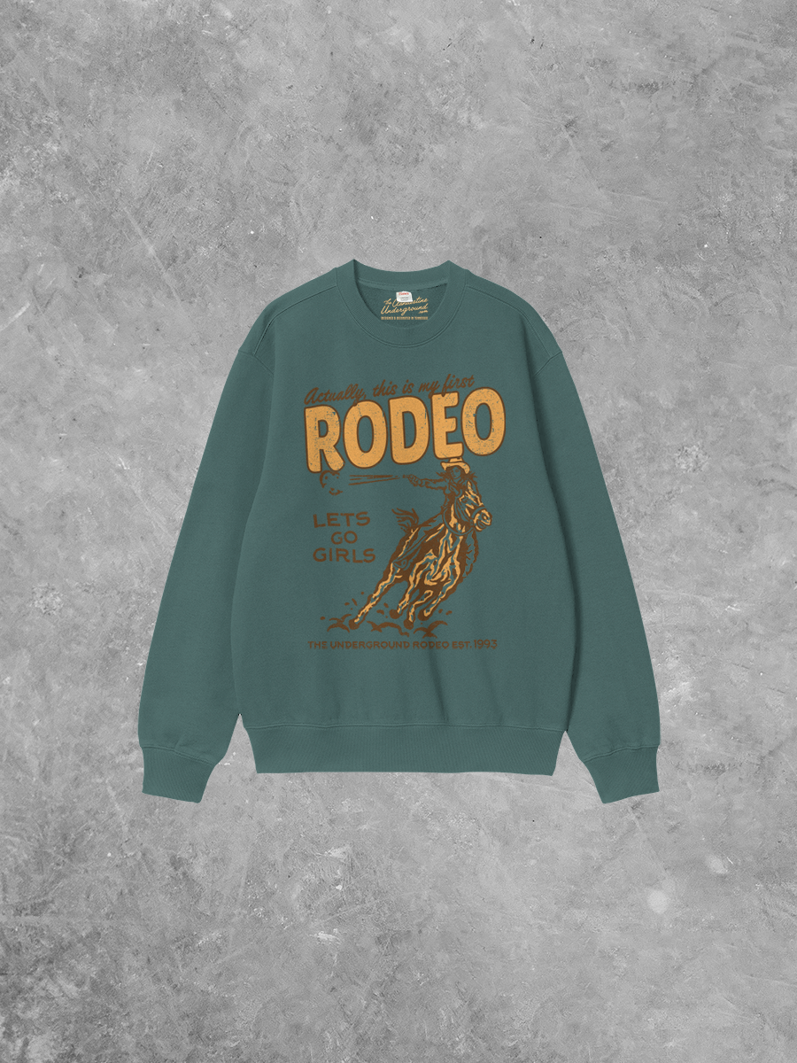 Underground Original Design: This Is My First Rodeo Boxy Cotton Sweatshirt