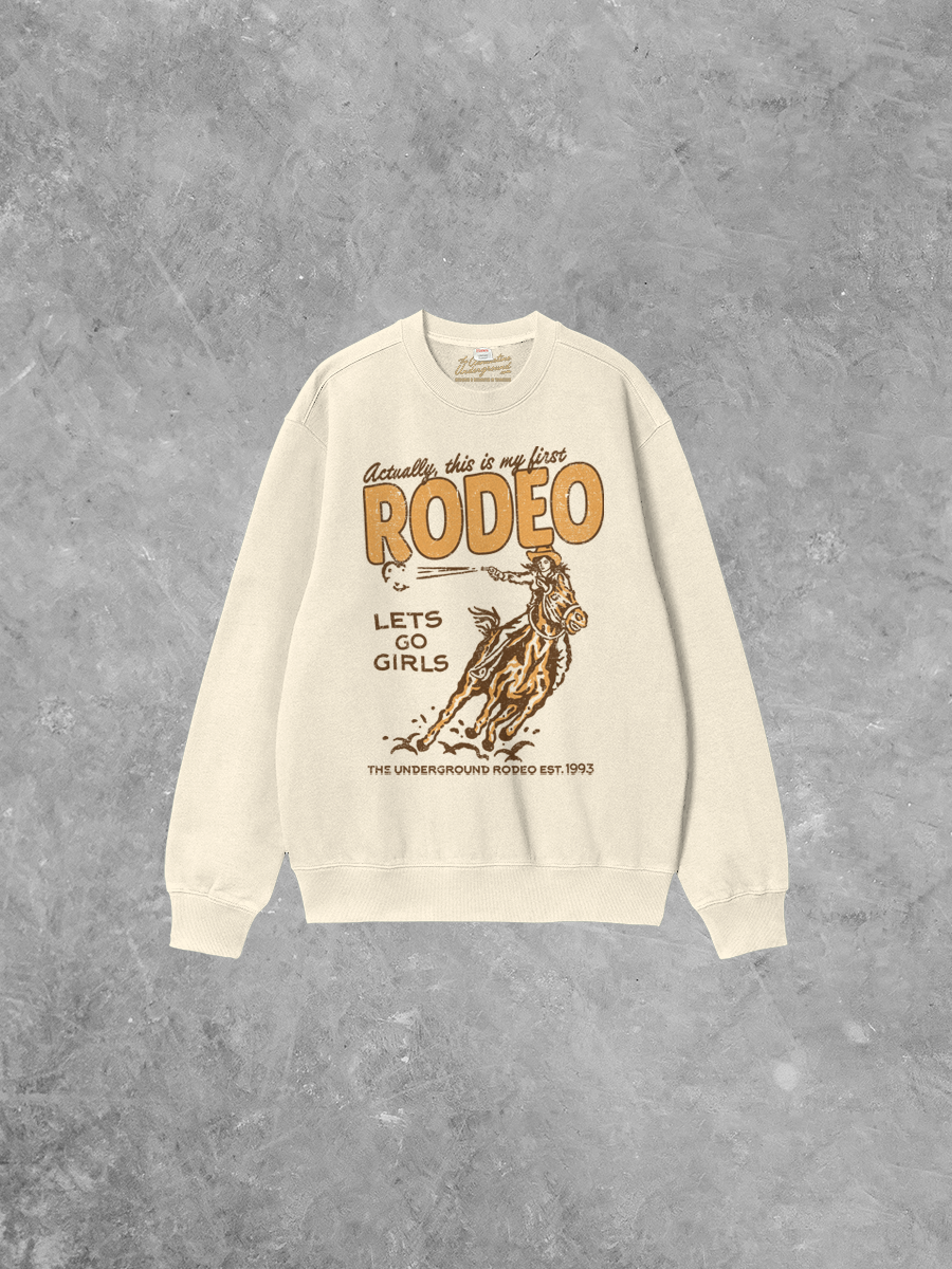 Underground Original Design: This Is My First Rodeo Boxy Cotton Sweatshirt