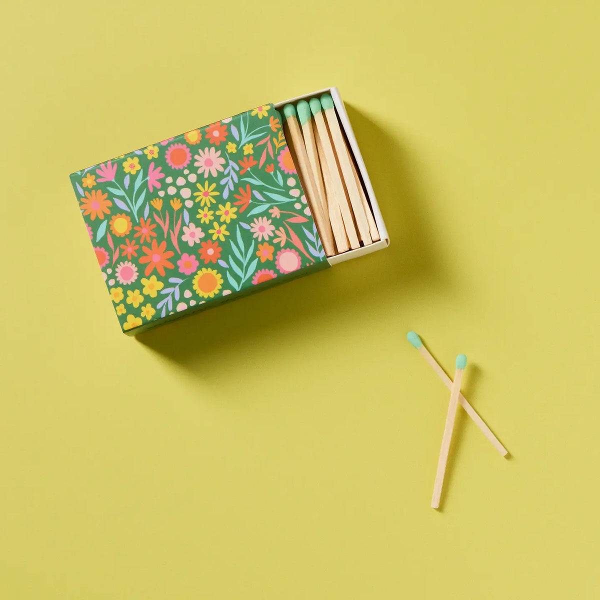 Matchboxes Green Green Floral Matchbox – the Clandestine Underground
