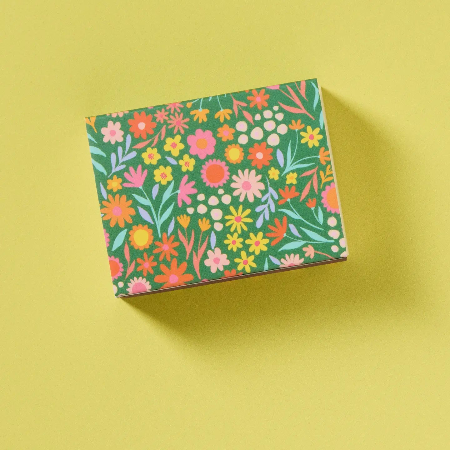 Green Floral Matchbox