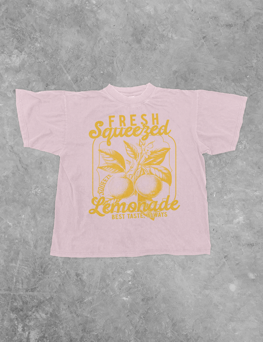 Underground Original Design: Fresh Squeezed Lemonade Boxy Cotton TShirt
