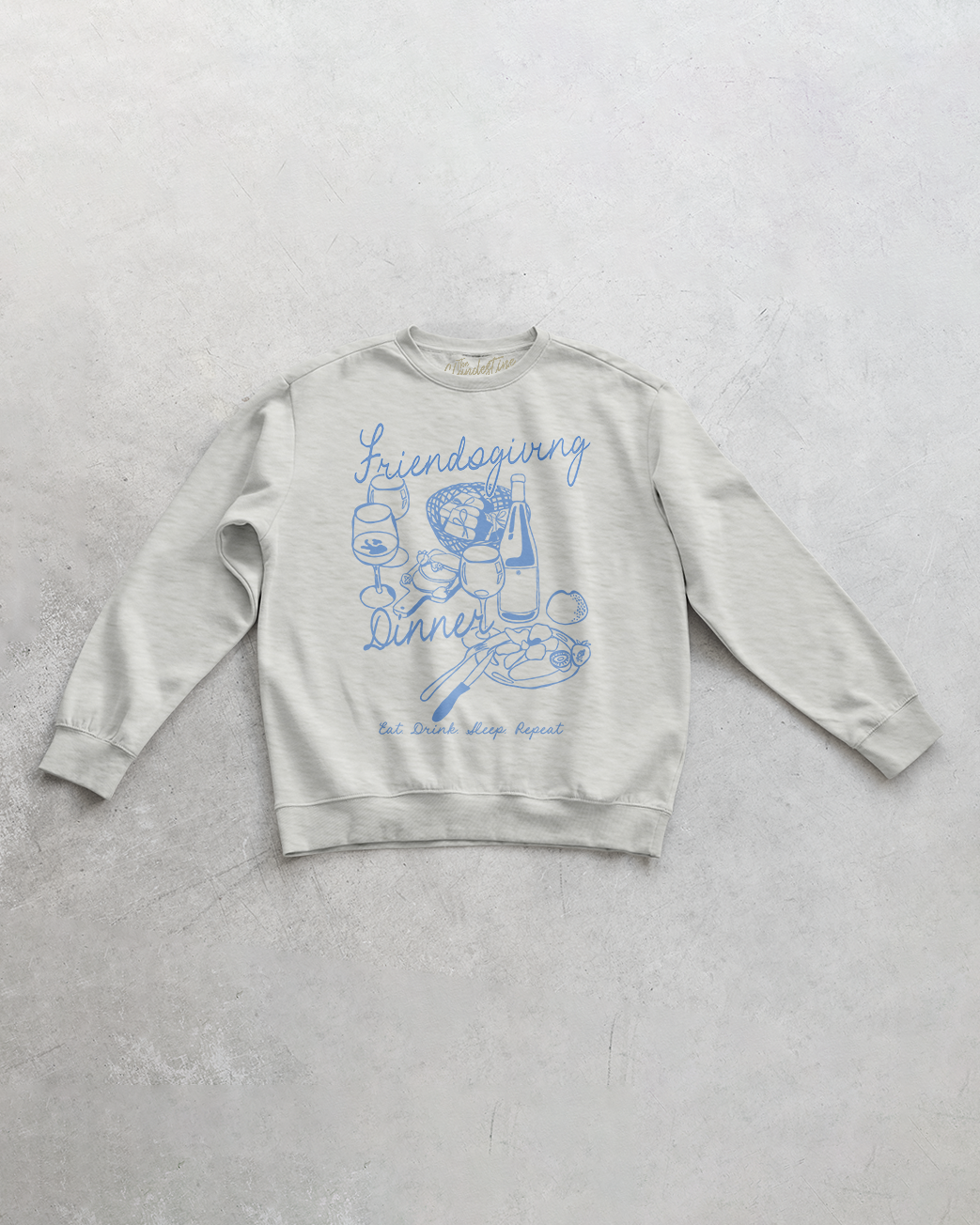Underground Original Design: Friendsgiving Dinner Oversized 90's Sweatshirt