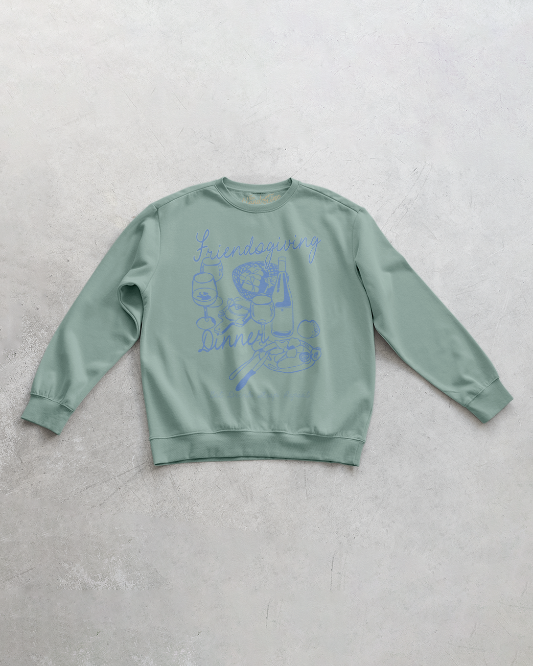 Underground Original Design: Friendsgiving Dinner Oversized 90's Sweatshirt