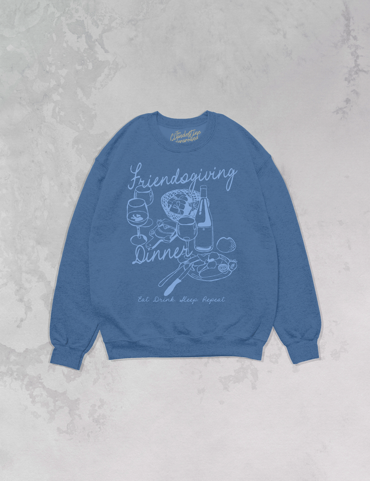 Underground Original Design: Friendsgiving Dinner Oversized 90's Sweatshirt