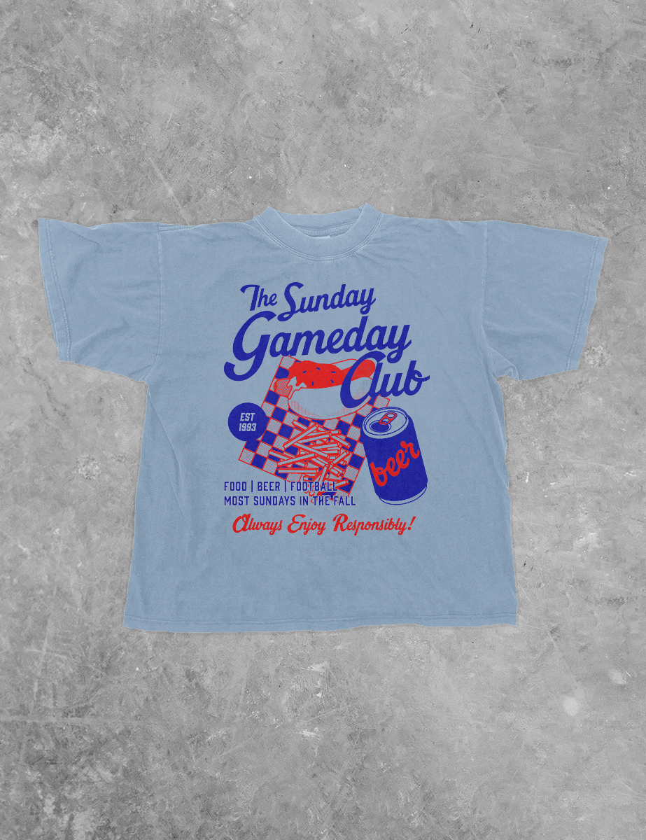 Underground Original Design: Sunday Gameday Club Boxy Cotton TShirt