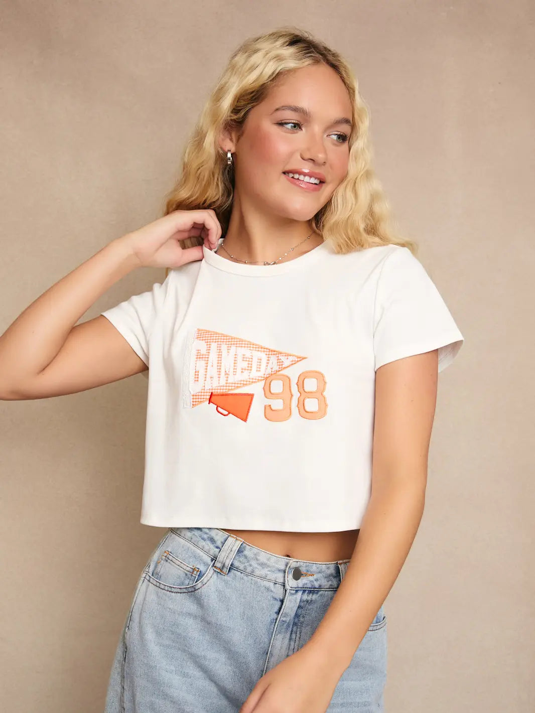 Game Day Patchwork Baby Tee