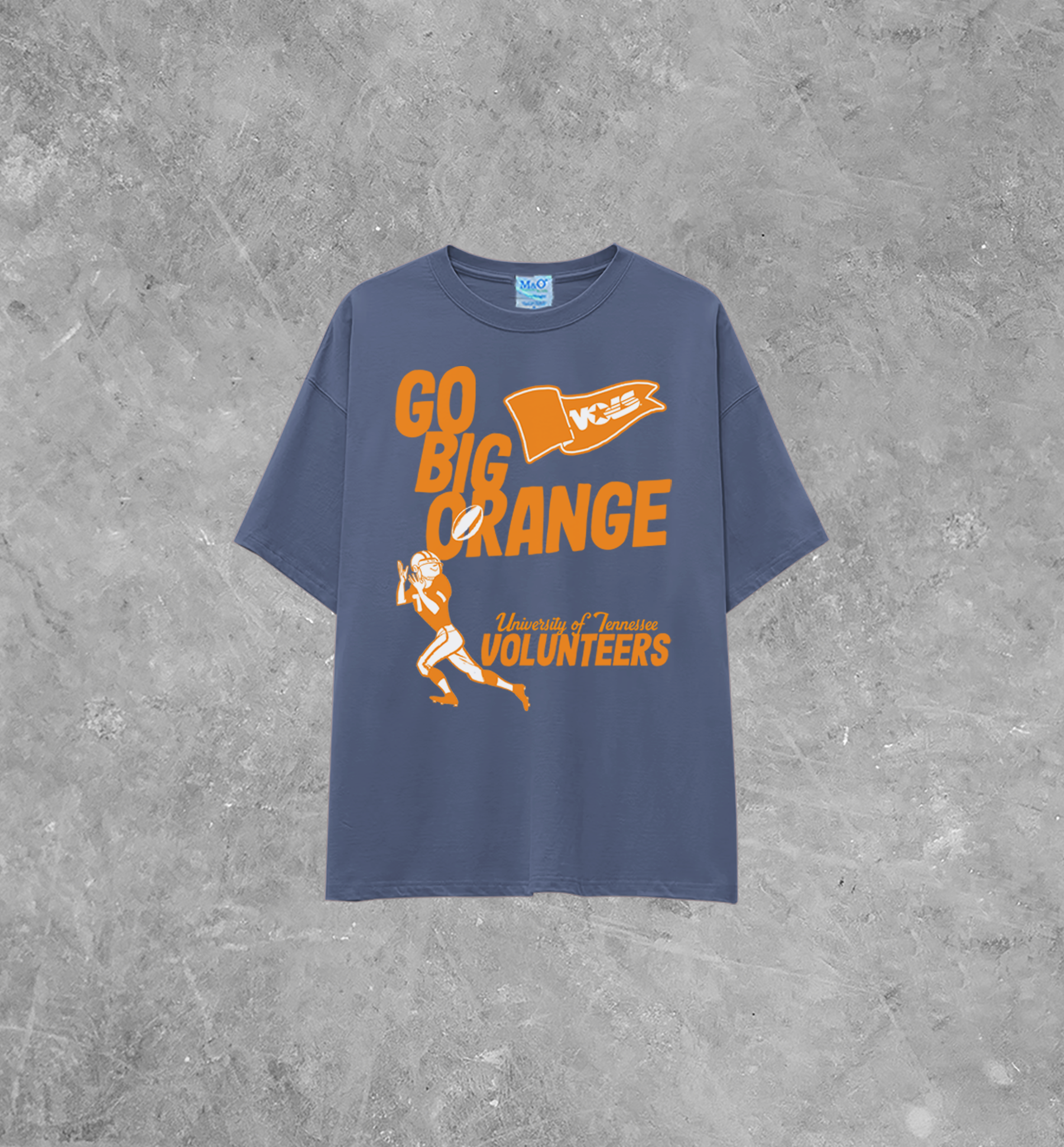 TN Volunteers Go Big Orange, Lightweight M&O Cotton TShirt