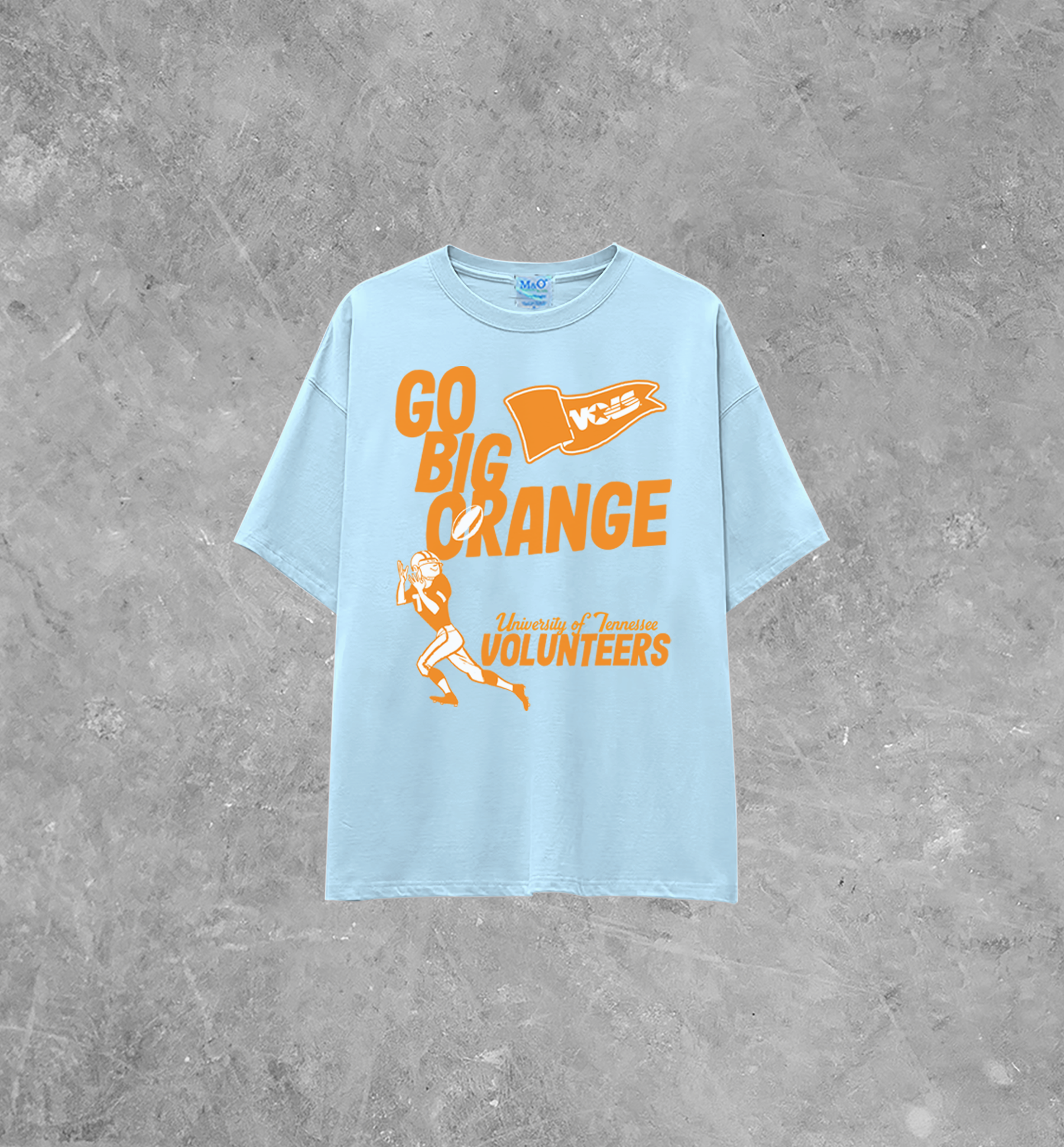 TN Volunteers Go Big Orange, Lightweight M&O Cotton TShirt