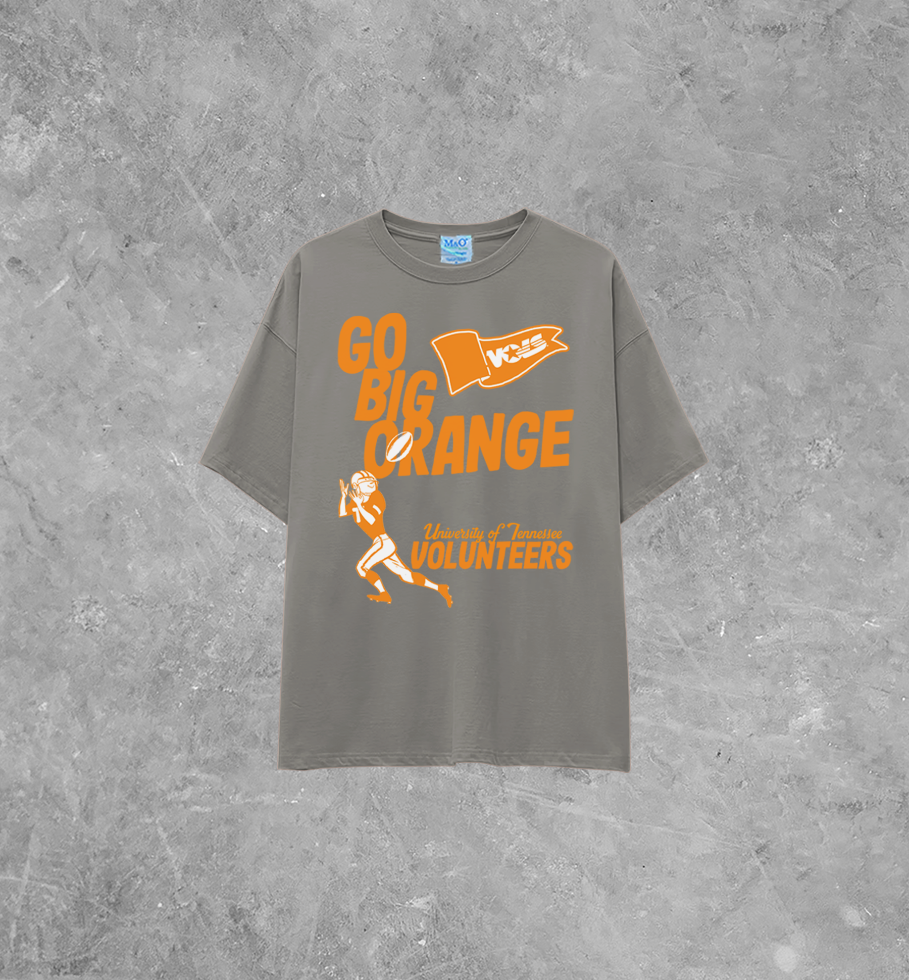 TN Volunteers Go Big Orange, Lightweight M&O Cotton TShirt