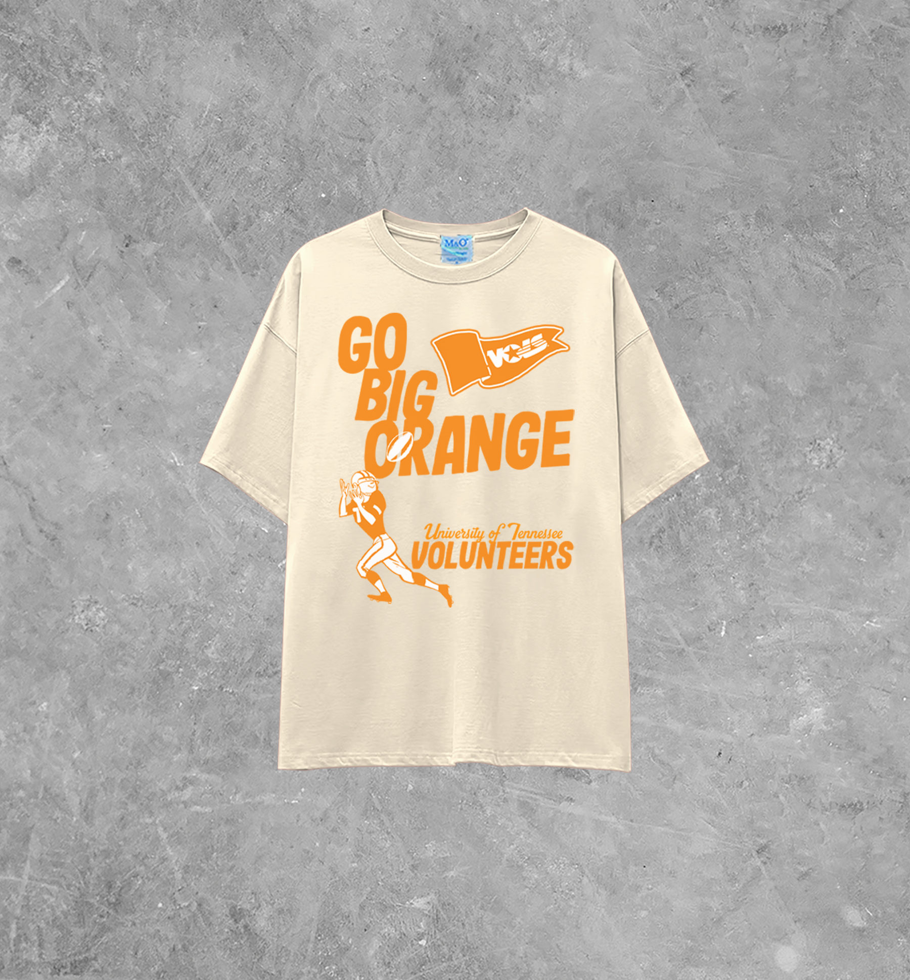 TN Volunteers Go Big Orange, Lightweight M&O Cotton TShirt