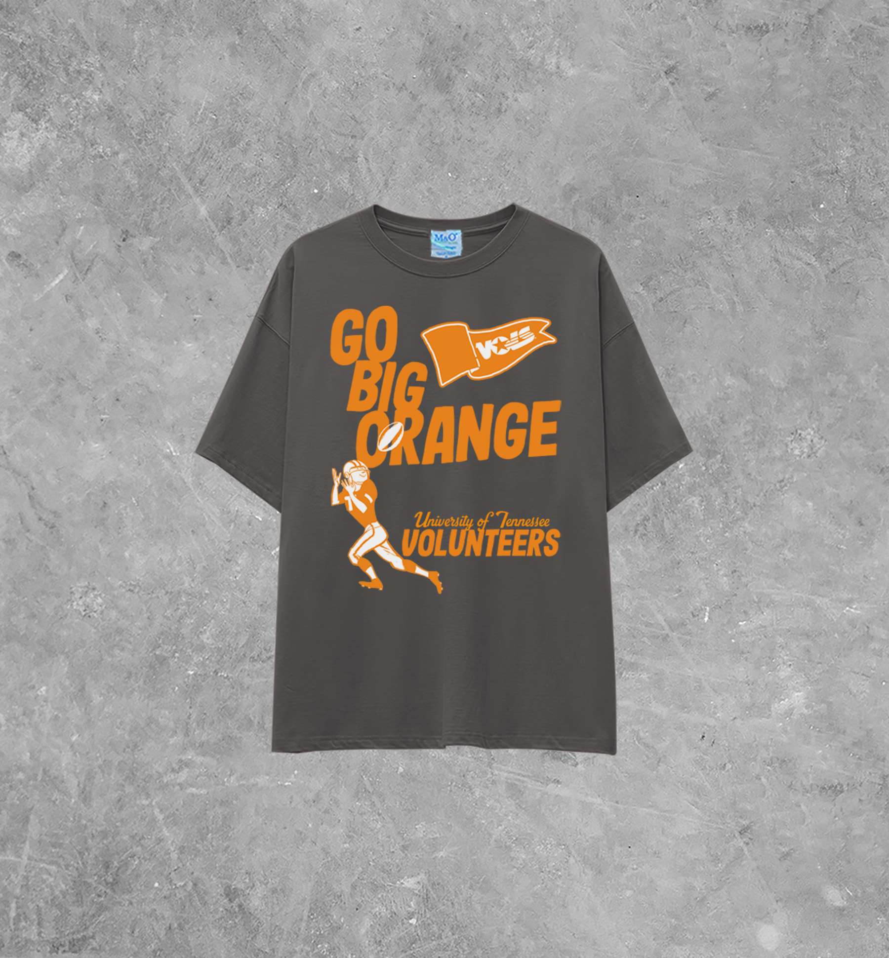 TN Volunteers Go Big Orange, Lightweight M&O Cotton TShirt