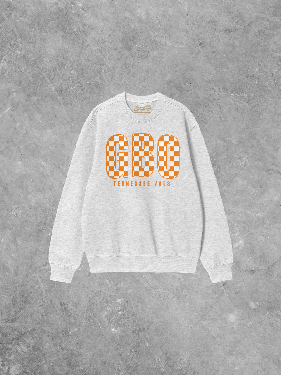 Underground Original Design: GBO Tennessee Volunteers, Checkered Boxy Cotton Sweatshirt