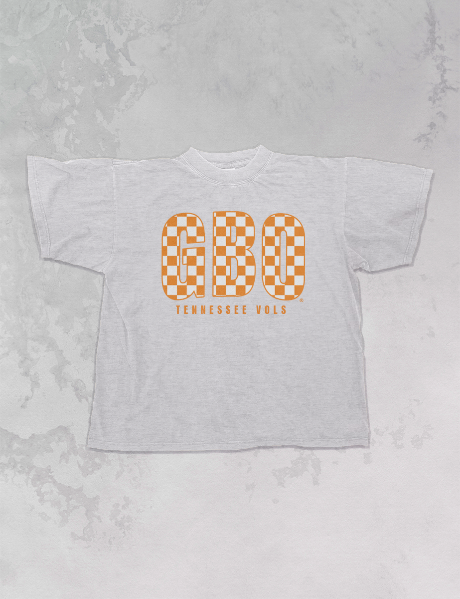 Underground Original Design: GBO Tennessee Volunteers, Checkerboard Boxy Cotton TShirt