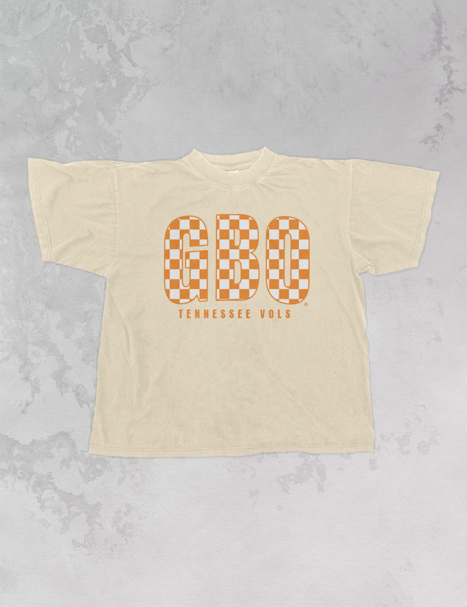 Underground Original Design: GBO Tennessee Volunteers, Checkerboard Boxy Cotton TShirt