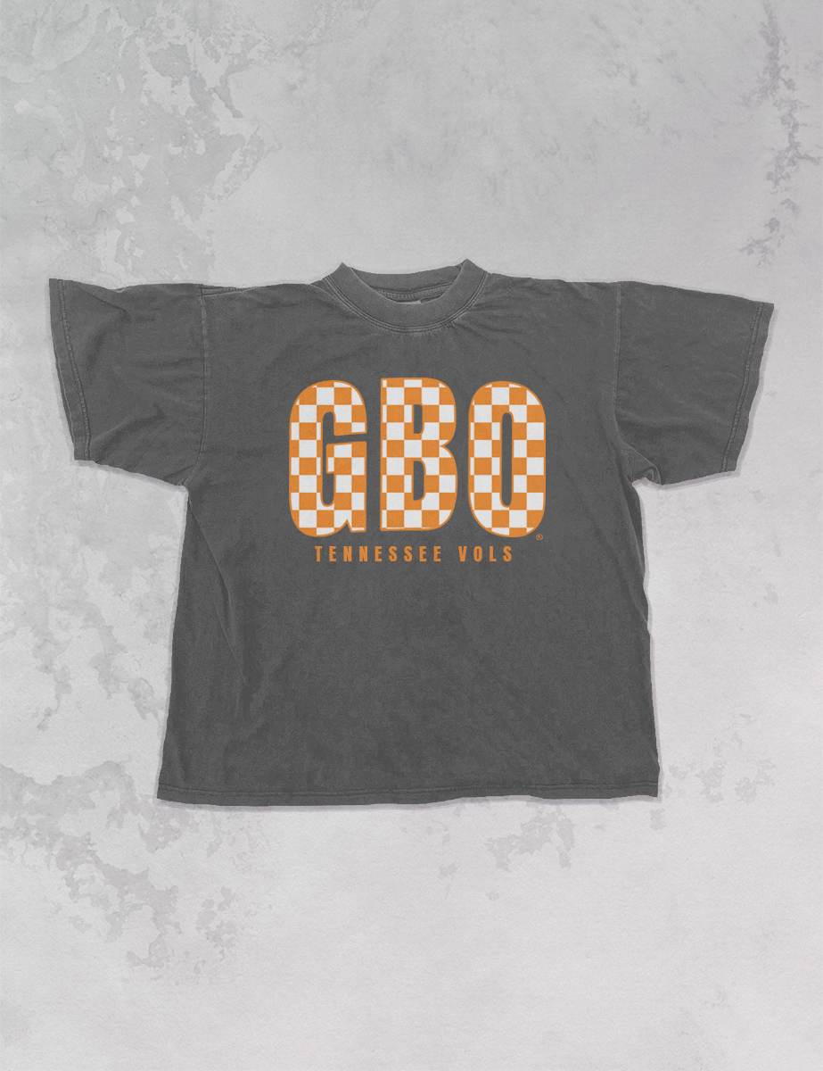 Underground Original Design: GBO Tennessee Volunteers, Checkerboard Boxy Cotton TShirt