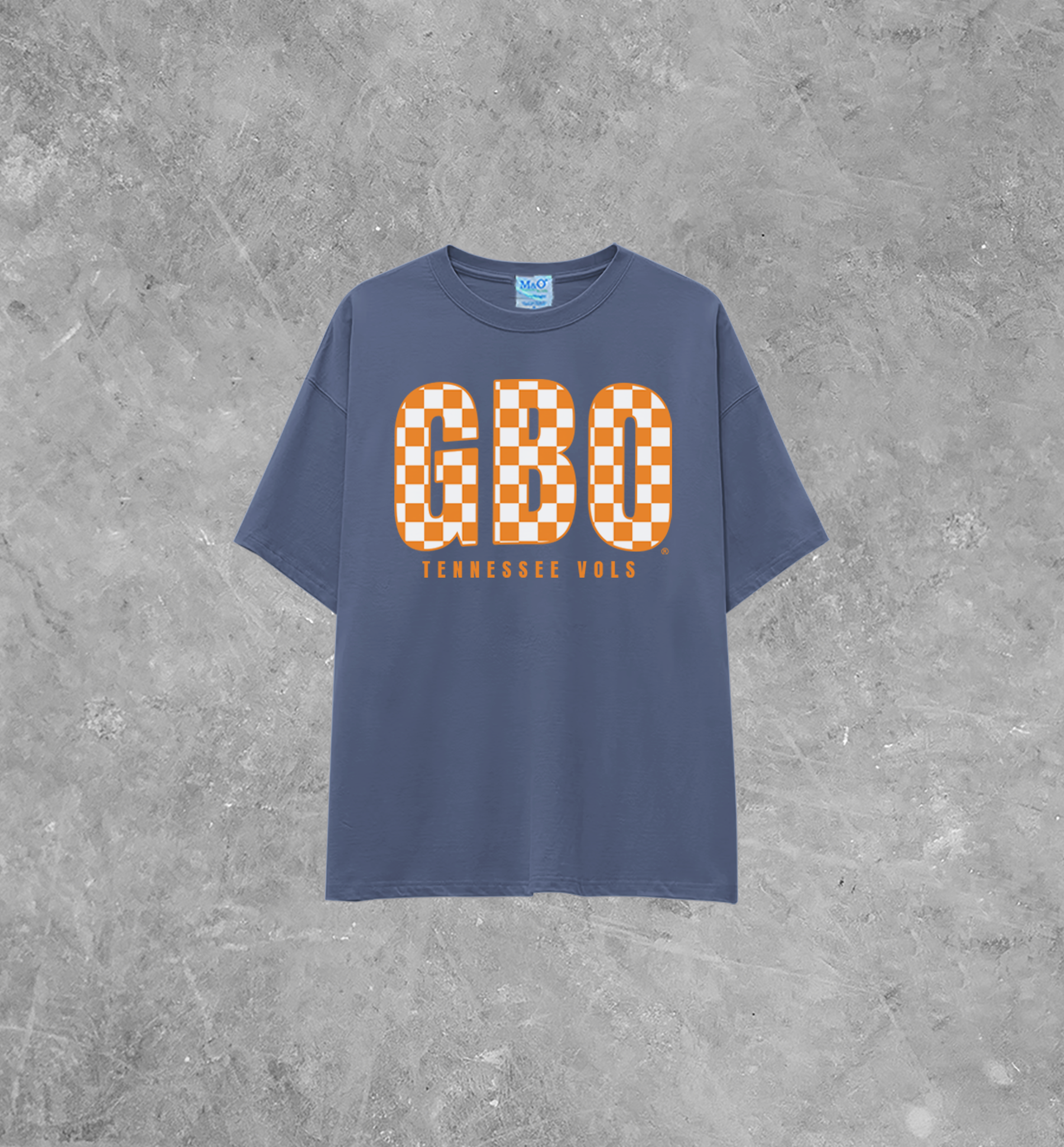 TN Volunteers GBO, Checkerboard Lightweight M&O Cotton TShirt