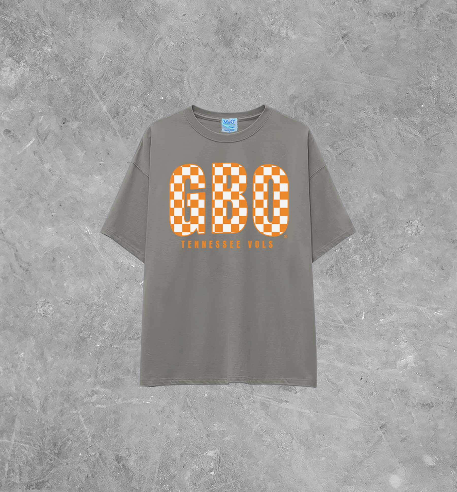 TN Volunteers GBO, Checkerboard Lightweight M&O Cotton TShirt