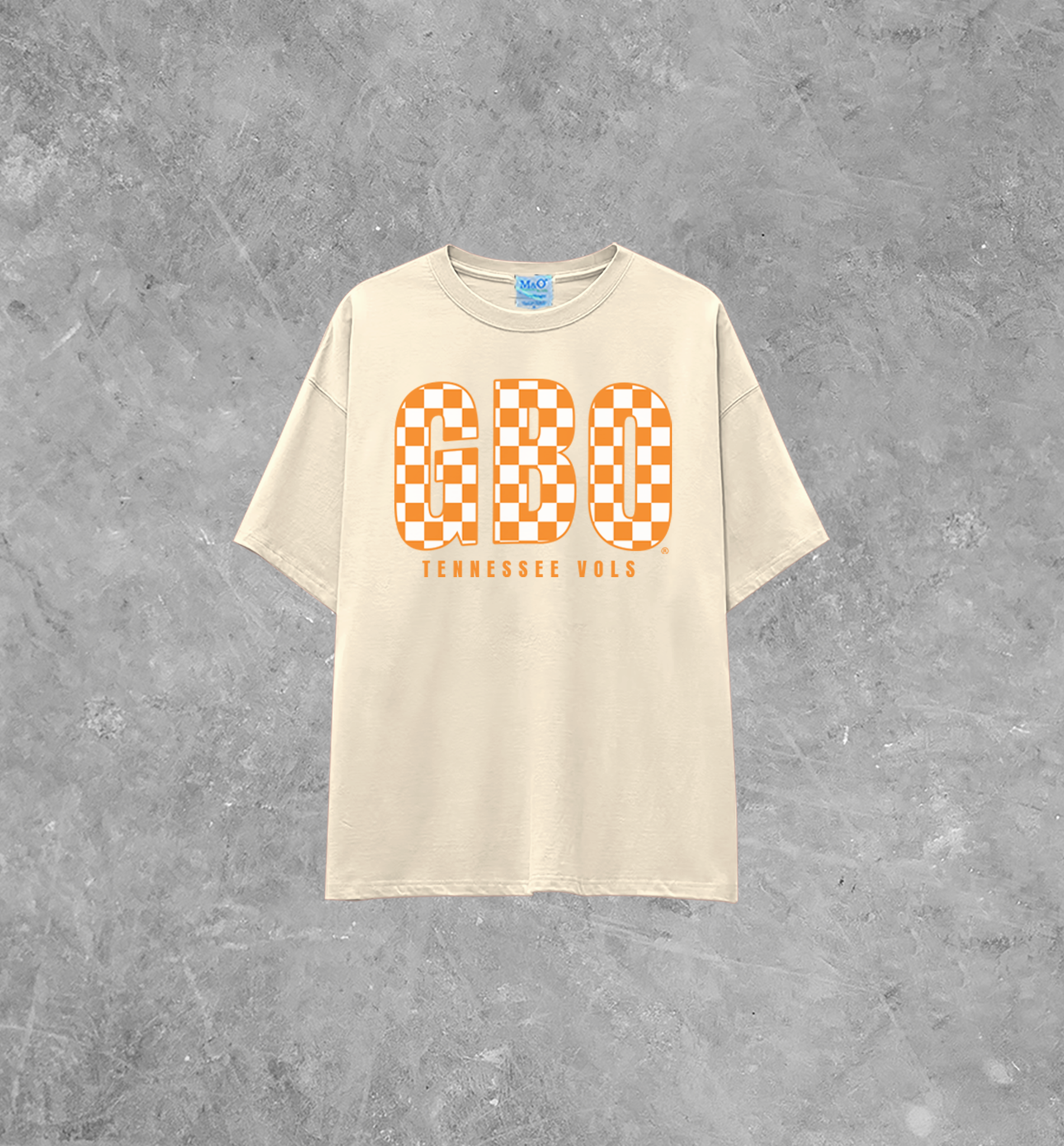 TN Volunteers GBO, Checkerboard Lightweight M&O Cotton TShirt