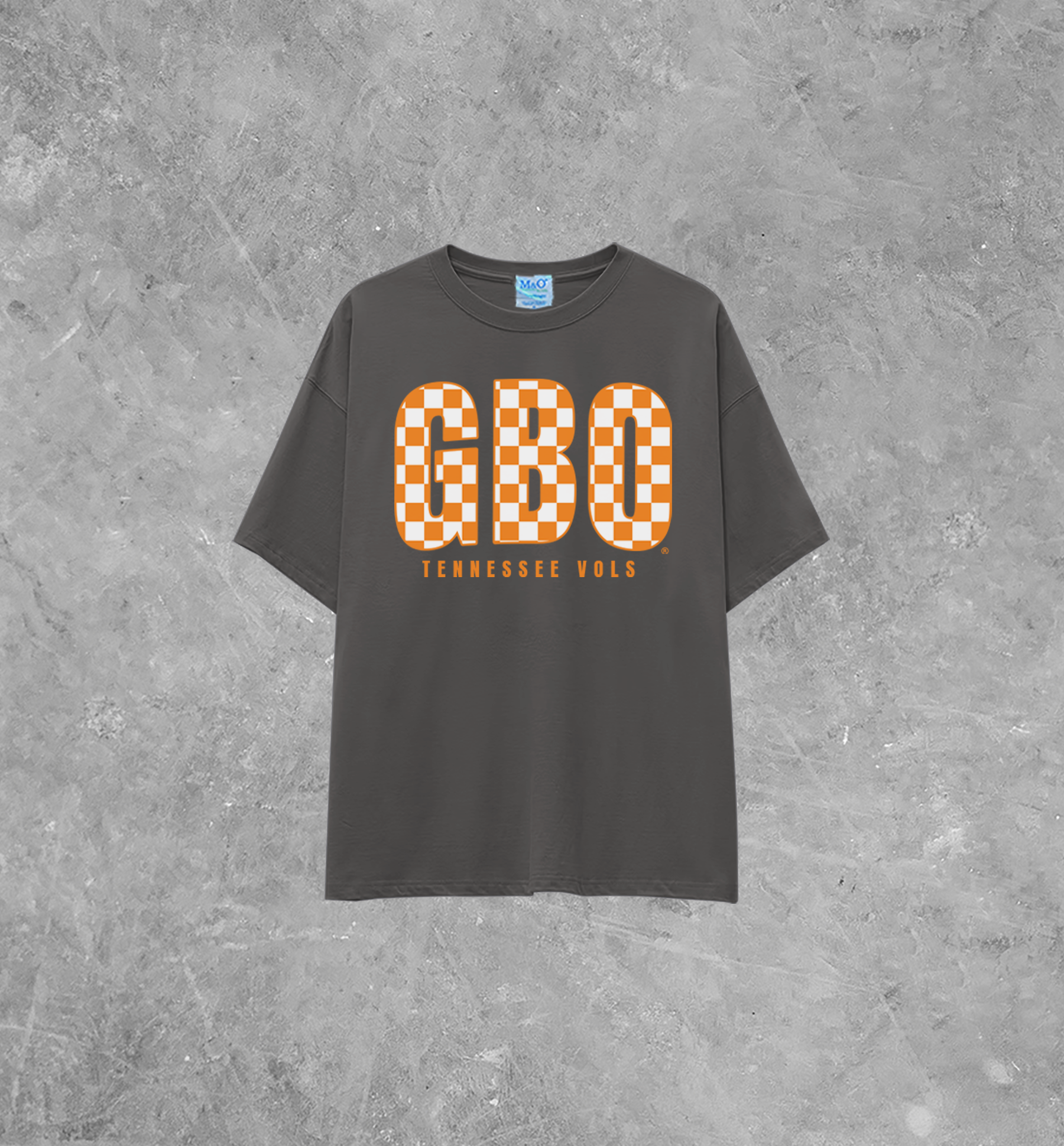 TN Volunteers GBO, Checkerboard Lightweight M&O Cotton TShirt