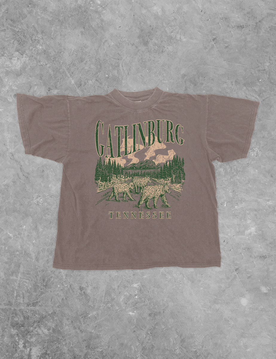 Underground Original Design: Gatlinburg Tennessee Boxy Cotton TShirt