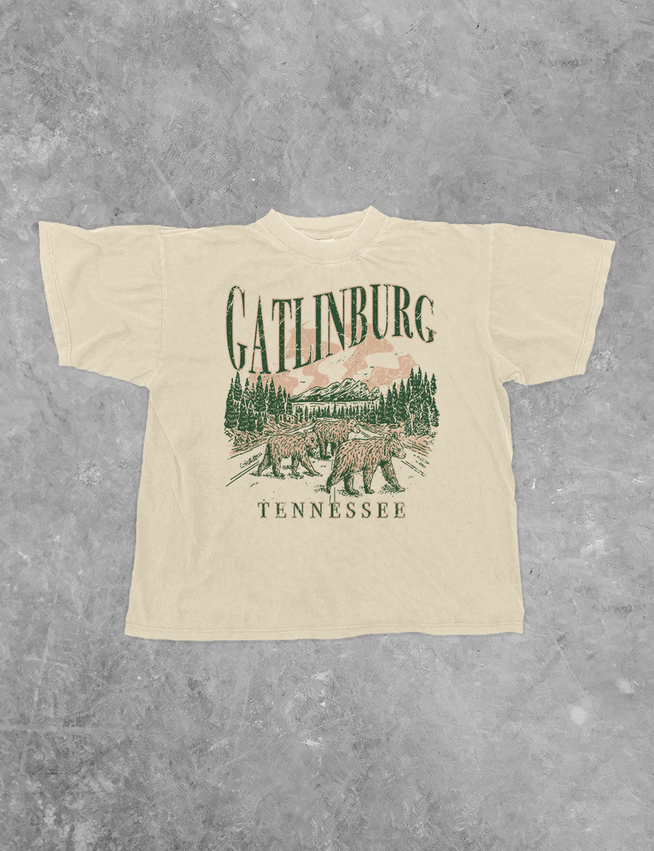 Underground Original Design: Gatlinburg Tennessee Boxy Cotton TShirt